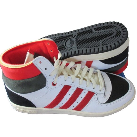 Adidas Originals Men's Top 10 RB Basketball Shoes White Black Red Sizes NIB - Picture 2 of 5